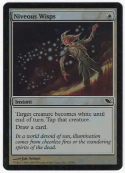 Niveous Wisps 2008 Shadowmoor FOIL White Common Instant MTG NM AZ1 - Image 1
