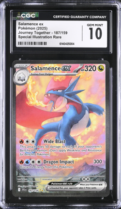 Pokemon Salamence ex Journey Together Special Illustration Rare #187 CGC 10 - Image 1