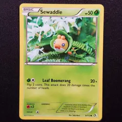 Sewaddle 9/113 Yuka Morii Common Legendary Treasures Pokemon Lightly Played - Image 1
