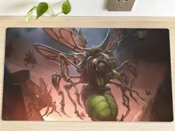 MTG Battlefly Swarm Playmat TCG CCG Trading Card Game Mat Mouse Pad Free Bag - Image 1