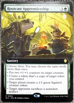MTG Rootcast Apprenticeship 65 Extended Art Commander: Bloomburrow MTG Card - Image 1