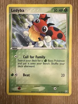 Pokemon TCG Ledyba EX Team Rocket Returns 64/109 Regular Common HP - Image 1
