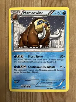 Pokemon TCG Mamoswine Black and White Plasma Storm 28/135 Regular Rare MP - Image 1