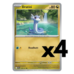 4x Dratini - 150/217 - ME: Ascended Heroes (ASC) Pokemon Playset x4 - Image 1