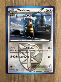 Pokemon TCG Watchog Black and White Plasma Storm 113/135 Regular Rare NM - Image 1