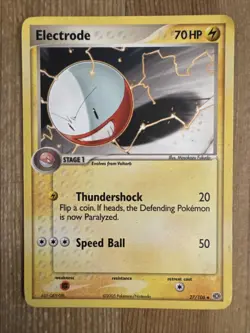 Pokemon TCG Electrode EX Emerald 27/106 Regular Uncommon HP - Image 1