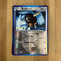 Pokemon TCG Bouffalant Black and White Plasma Storm 114/135 Reverse Holo Rare LP - Image 1