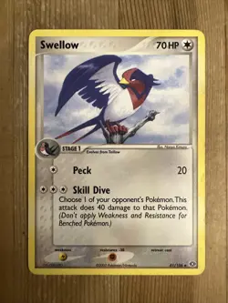 Pokemon TCG Swellow EX Emerald 41/106 Regular Uncommon MP - Image 1