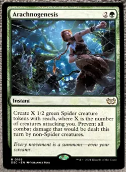 Arachnogenesis Commander: Duskmourn: House of Horror Regular 169 Rare MTG - Image 1