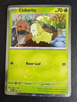 Pokemon TCG - Chikorita MEP 069 Perfect Order Blister Black Star Promo Holo - Image 1