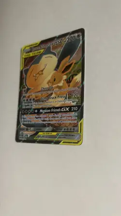 Pokemon Eevee & Snorlax GX Team Up TCG SM169 Holo Black Star - Image 4