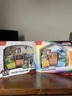Factory Sealed Pokemon TCG 151 & Prismatic Evolutions Poster Collection 2 Pack - Image 1
