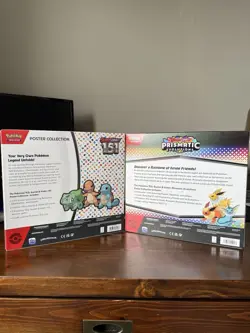 Factory Sealed Pokemon TCG 151 & Prismatic Evolutions Poster Collection 2 Pack - Image 2