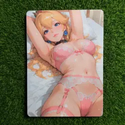 Princess Peach Mario Anime Waifu Girl Doujin Lewd Goddess Story Holo Art Card - Image 3