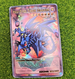 Red Eyes Toon Dragon Yugioh Full Art Goddess Story Trading Card Holo Alt - Image 1