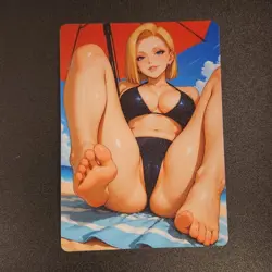 Android 18 Dragon Ball Anime Waifu Girl Doujin Lewd Goddess Story Holo Art Card - Image 2