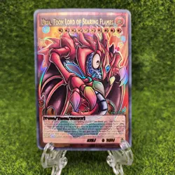 Uria Toon Lord of Searing Flames Yugioh Waifu Full Art Trading Card Holo Alt - Image 1