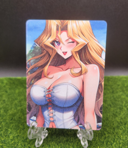Mai Valentine Yugioh Anime Waifu Girl Doujin Lewd Goddess Story Holo Art Card - Image 1