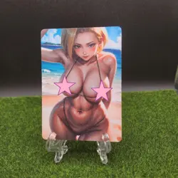 Android 18 Dragon Ball Anime Waifu Girl Doujin Lewd Goddess Story Holo Art Card - Image 1