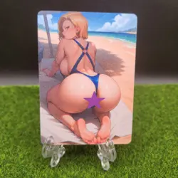 Android 18 Dragon Ball Anime Waifu Girl Doujin Lewd Goddess Story Holo Art Card - Image 2
