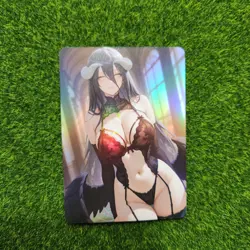 Albedo Overlord Anime Waifu Girl Doujin Lewd Goddess Story Holo Art Card - Image 1