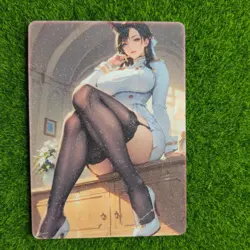 Atago Azur Lane Anime Waifu Girl Doujin Lewd Goddess Story Holo Art Card - Image 1