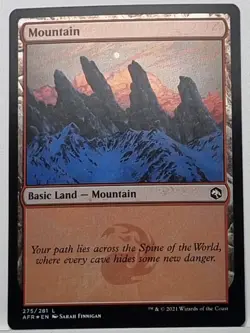MTG - Mountain 275 Foiled - AFR (L) UNPLAYED - Image 1