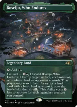 Boseiju, Who Endures *Borderless* (Near Mint) (Kamigawa: Neon Dynasty) | MTG - Image 1