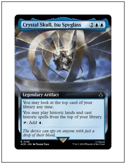 Crystal Skull, Isu Spyglass, Extended Art, Assassin's Creed, Magic MTG NM - Image 1
