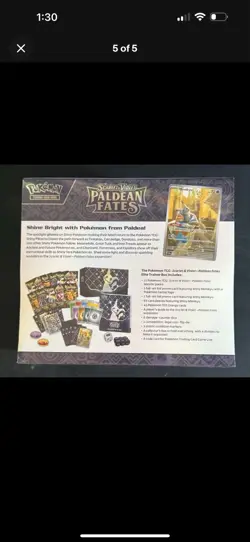 Pokemon TCG Paldean Fates Pokemon Center Elite Trainer Box ETB Sealed - Image 3