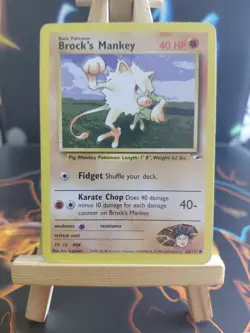 Pokemon TCG Brock's Mankey Gym Heroes 68/132 Regular LP - Image 1