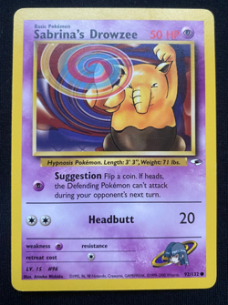 Pokemon TCG Sabrina's Drowzee Gym Heroes 92/132 Regular LP - Image 1