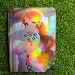 Nami One Piece Anime Waifu Girl Doujin Lewd Goddess Story Holo Art - Image 1