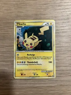 Pokemon TCG Pikachu Holo HGSS03 Promo Rare Black Star Pokemon Card - Image 1