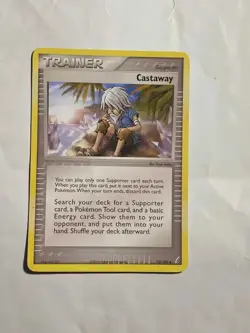 Castaway 72/100 Uncommon 2006 EX Ruby & Sapphire Crystal Guardians Pokemon card - Image 1