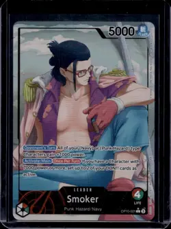Smoker OP10-001 Alternate Alt Art Leader Parallel One Piece Card Game TCG NM - Image 1