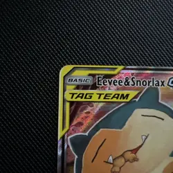 Pokemon Eevee & Snorlax GX Team Up TCG SM169 Holo Black Star Promo - Image 2