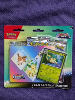 Pokemon TCG Scarlet Violet Prismatic Evolutions Tech Sticker Pack Booster NEW - Image 1