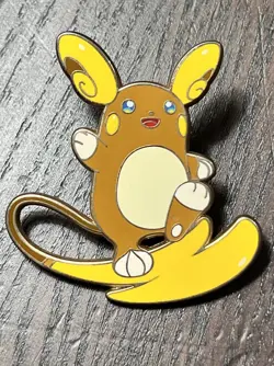 Official Pokemon enamel pin featuring the Alolan form of Raichu - Image 1