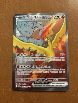 Pokemon TCG Team Rockets Moltres EX#208/182 Destined Rivals - Image 1