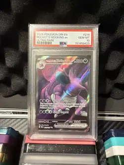 Pokemon Destined Rivals Team Rocket's Nidoking ex 216 PSA 10 - Image 1