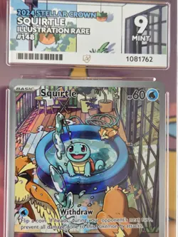 Ace 9 Squirtle Illustration #148/142 Pokemon Stellar Crown - Image 4