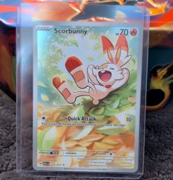 Scorbunny 225/217 SV: Obsidian Flames Holo Illustration Rare (EN) 2023 - Image 1