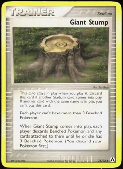 Giant Stump 75/92 Uncommon Legend Maker Pokemon Moderately Played - Image 1