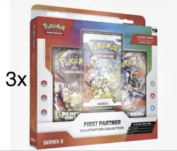 3x Pokemon First Partner Illustration Collection Series 2 - ✅PRESALE✅ - Image 1