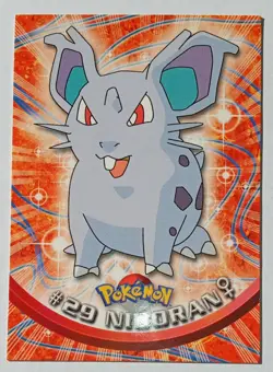 Pokemon Topps - Nidoran F #29 (Blue Logo) - TV Animation Edition - LP - Image 1