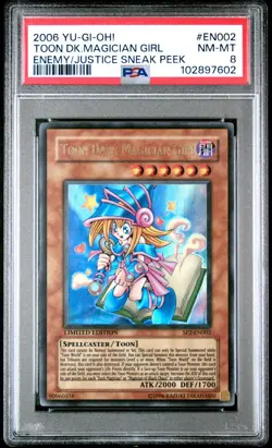 YUGIOH Dark Magician Girl SP2-EN002 PSA 8 Ultra Rare 2006 Sneak Preview Series 2 - Image 1