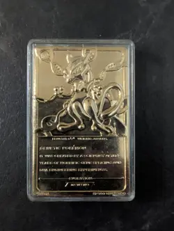1999 Pokemon 23k Gold Plated Mewtwo Burger King Trading Card - Image 2