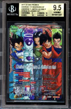 Warriors of Universe 7, United as One BT20-001 BGS 9.5 Dragon Ball Super Card - Image 1