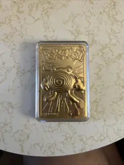 1999 23k Gold Plated Pokemon Trading Card Burger King Promo #61 Poliwhirl - Image 1